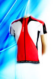 100% Polyester Man's Dyed Short Sleeve Cycling Jersey