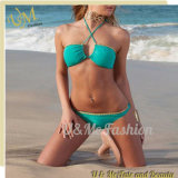 Women Latest Nylon Swimwear Bikini Turquoise Blue Swimsuits