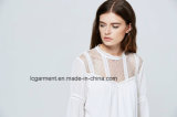 Lady Clothes Fashion Sweet Lace Images Long Sleeve White Chiffon Blouse Designs