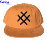 Custom Yellow Canvas Material Snapback Cap with 3D Embroidery Cap