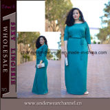 Fat Women Stylish Long Sleeves Women Maxi Casual Dress (TMKF488)