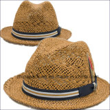 Paper Straw Fedora Hats for Women (CPA_60229)