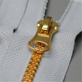 Automatic Lock Open-End Custom Design High Quality Resin Brass Zipper
