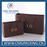 Kraft Luxury Paper Bag with Golden Foil Stamping (CMG-MAY-015)