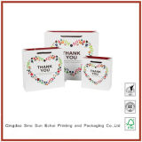 Offset Printing Paper Hands Bag Gift Bag with Silk Ribbon