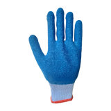 21s Yarn Latex Crinkle Coated Gloves Printed Logo