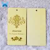 Custom Gold Print Perforted Wholesale Hang Tag for Suitcase Wholesale
