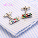 VAGULA High Quality Colorful Painting Shirt Gemelos Cuff Link