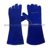 Blue Cow Split Welding Gloves with Ce Certificate