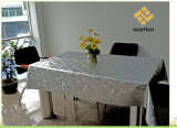 PVC Siliver Embossed Tablecloth with Fabric Backing (TJG0063)