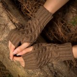 Wholesale Lady's Finger-Less Basic Knitted Arm Warmer Acrylic Knitted Long Gloves