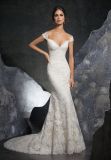 Top Quality off Shoulder Lace Sexy Sheath Wedding Dress 2018
