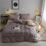 Sets Coral Velvet Bedding with Pillow and Quilt Cover with Picture of Cat