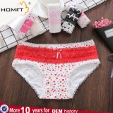 Hot Sale Dots Printing Lacework Cotton Underwear Young Girls Candy Panties
