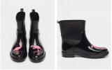 Women Retro Chic Cute Cartoon Rainboots Waterproof Water Shoes Womanwellies Anti-Slip Rain Boots