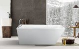 Apron White Acrylic Freestanding Bathtub (JL606)