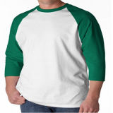 Men's White Raglan Sleeve T-Shirt