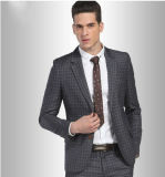 Men's Grey Small Check Slim Fit Suit