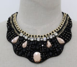 Fashion Jewelry Bead Crystal Chunky Choker Collar Necklace (JE0044)