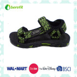 Green Webbing and PU Upper, Men's Sporty Sandals