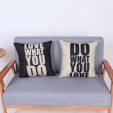 Digital Print Decorative Cushion/Pillow with Printed Words (MX-88)