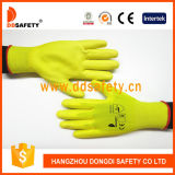 Ddsafety 2017 Yellow PU Coated Nylong Work Glove