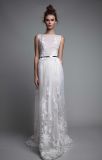 Ivory Applique A Line Bridal Wedding Dress Party Evening Gown