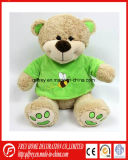 Plush Soft Teddy Bear in Green T Shirt