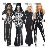 Christmas Halloween Costume 2017 New Ghost Clothing Apparel Conjoined Ghost Skeleton Suit Dress