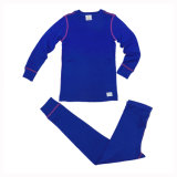 100% Merino Wool Children's Blue Thermal Underwear for Winter