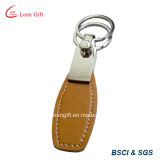 Two Rings Leather Keychain for Promotion Gift