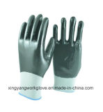 13 Gauge Grey Nitrile Full Coating Safety Wrok Gloves (N020)