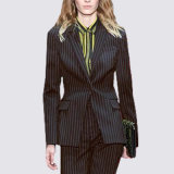 New Design Ladies Fashion Business Strip Formal Coat Pant Suit