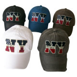 6 Panel Washed Baseball Caps with Applique (6PWS1228)