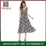 New Arrive Casual Summer Floral Printing Sleeveless Woman Dress