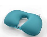 High Quality Automatic Press Type Inflatable U Neck Travel Pillow
