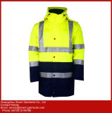 High Visibility Orange Winter Coat Padded Jacket Protective Clothing PPE Workwear Work Clothes (W432)