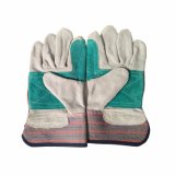 Double Palm Cow Split Leather Industrial Safety Work Gloves
