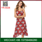 OEM Good Quality Fashion Printing Woman Slip Dress