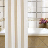 Fashionable Waffle Jacquard Waterproof Polyester Bathroom Shower Curtain (01S0009)