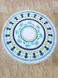 6 Styles 100% Cotton Super Soft, Fadless, High Absorption Round Beach Towel with Tassel
