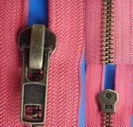 Fashion Brass Zipper
