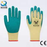 10 Gauge Cotton Liner Latex Palm Coated Safety Work Gloves (L002)