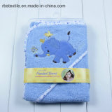 Cotton Baby Hooded Bath Towel Poncho with Embroidery