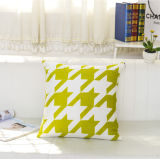 Houndstooth Transfer Printed Short Plush Cushion Decorative Pillow (MPL-525)