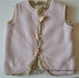 Babies Sleeveless Knitted Sweater Vest with Button