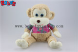 CE Approved Super Soft Stuffed Monkey Animals with Pink T-Shirt Bos1162