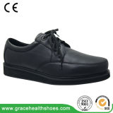 Genuine Leather Wide Shoes with Lace-up Design Friendly for Diabetic Foot