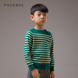 100% Wool Boys Clothes Striped Knitwear for Spring/Autumn