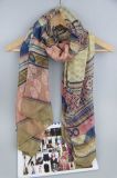Fashion Accessory Printed Woven Scarf for Gilrs, Boho Warm Shawls